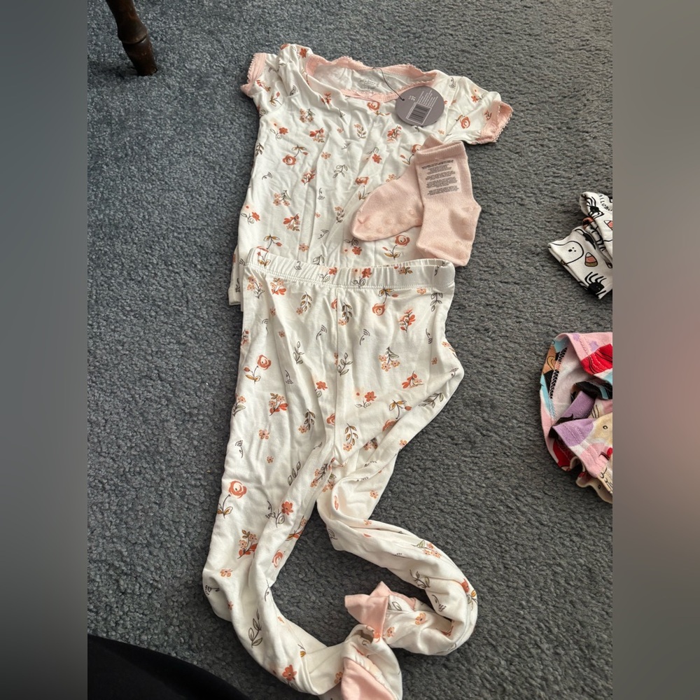 Adorable Pink and White Kids Pajamas